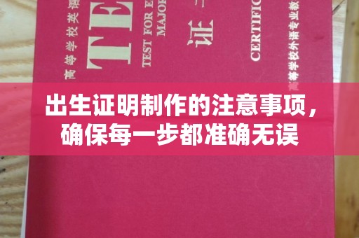北安出生证明制作的注意事项，确保每一步都准确无误
