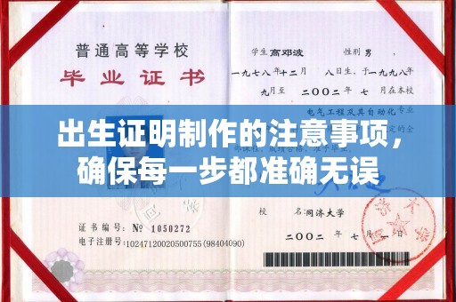 北安出生证明制作的注意事项，确保每一步都准确无误