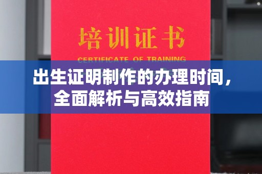 北安出生证明制作的办理时间，全面解析与高效指南